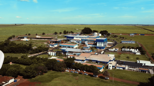 Vista aérea da fazenda Oranges Alimentos